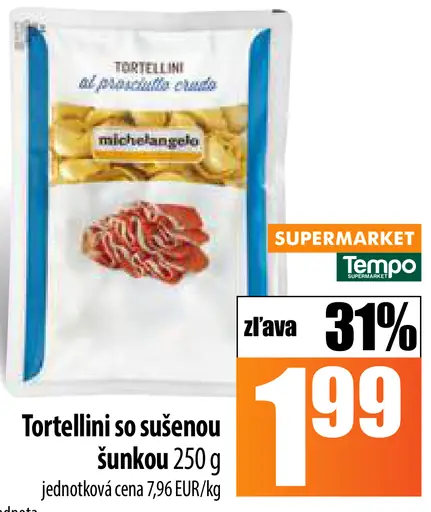Tortellini so sušenou šunkou