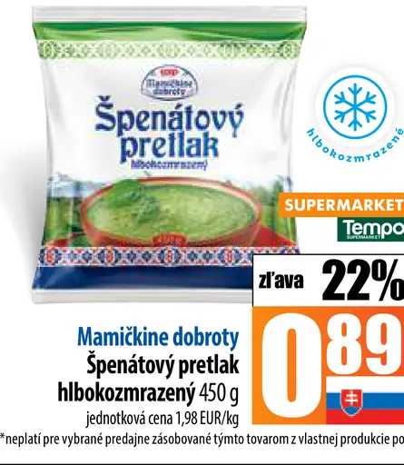 Mamičkine dobroty Špenátový pretlak
