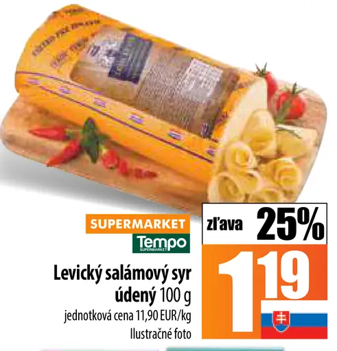 Levicý salámový syr údený