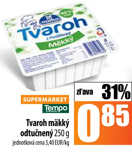 Tvaroh mäkký odtučnený