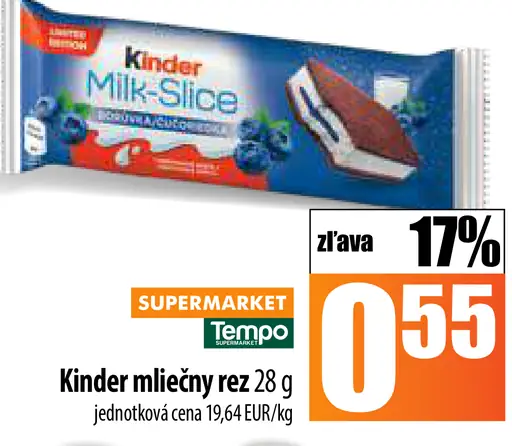 Kinder Mliečny rez