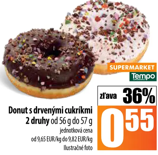 Donut s drevenými cukríkmi
