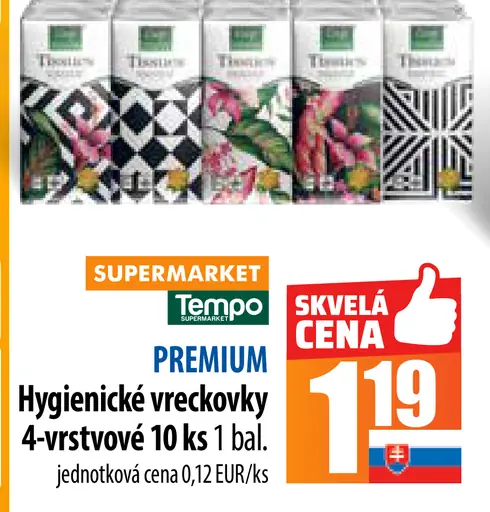 PREMIUM hygienické vreckovky 4-vrstvové