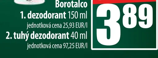 Borotalco deodorant