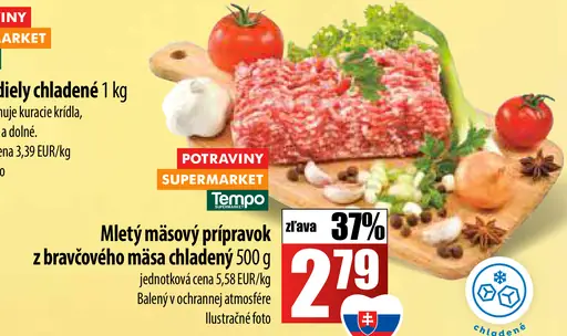Tempo Mletý mäsový prípravok z bravčového mäsa chladený