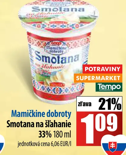 Maminkine dobroty Smotana na šľahanie