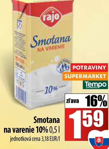 Rajo Smotana na varenie