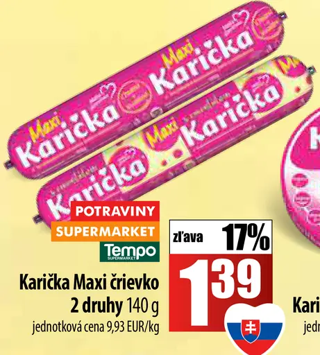 Karička tavený 2 druhy