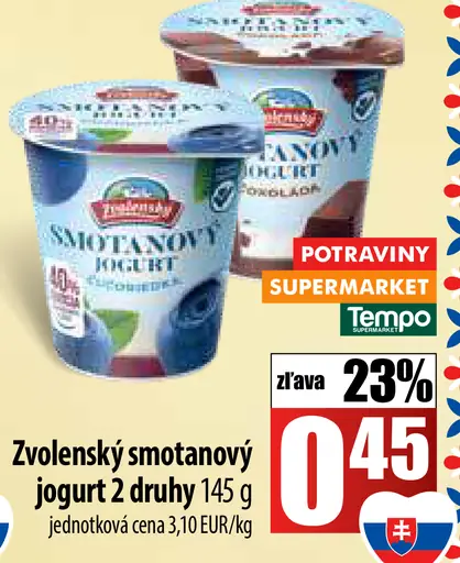 Rajo Zvolenský smotanový jogurt 2 druhy