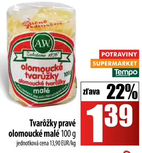 A.W. Tvarôžky pravé olomoucké malé
