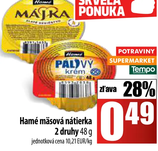 Hamé mäsová nátierka