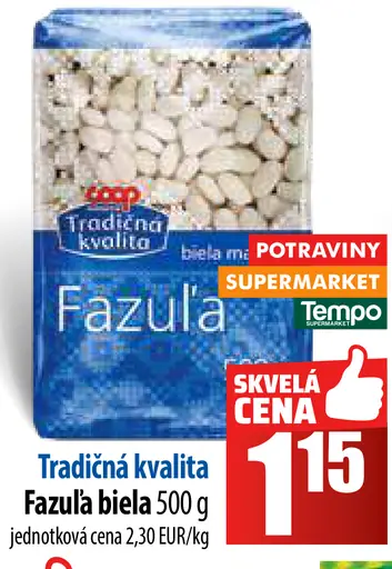 Tradičná kvalita Fazuľa biela