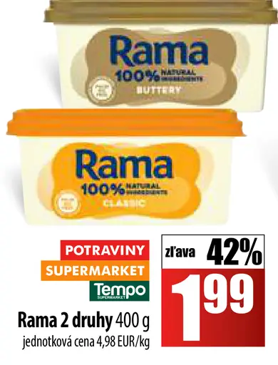 Rama 100% rastlinný tuk