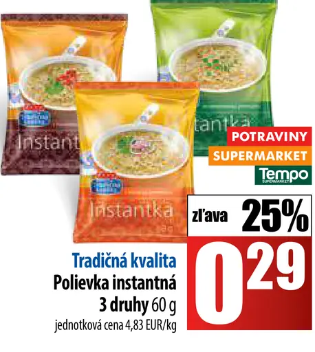 Tradičná kvalita Polievka instantná