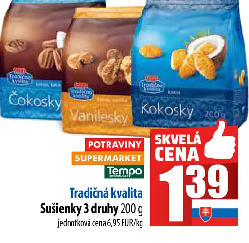 Tradičná kvalita sušienky 3 druhy