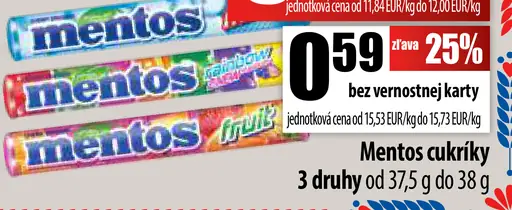 Mentos Mint cukríky