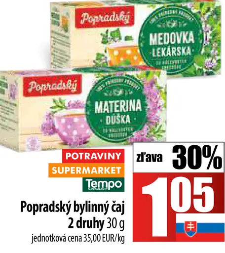 Popradský bylinný čaj 2 druhy