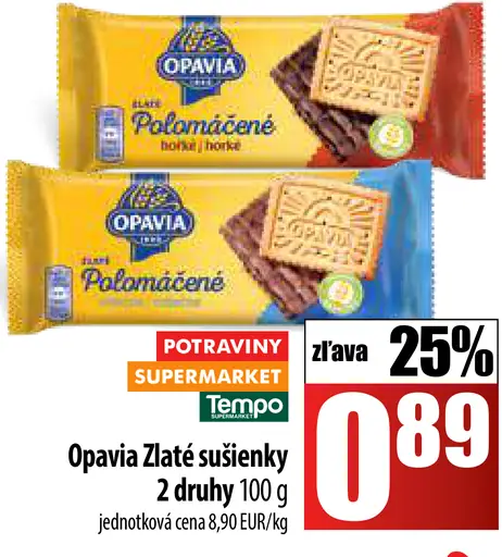 Opavia Zlaté sušienky 2 druhy