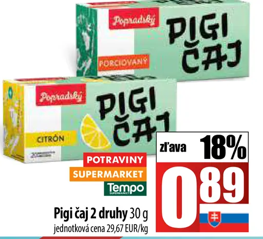 Popradský Pigi čaj porciovaný