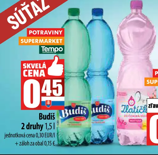 Zlatá studňa ochutená voda