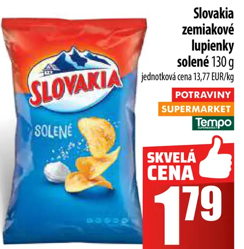 Slovakia zemiakové lupienky solené