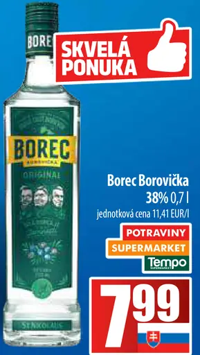 Borec borovička 38 %