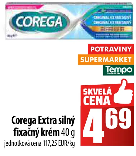 Corega fixačný krém extra silný