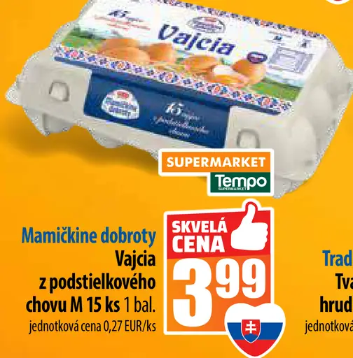 Mamičkine dobroty Vajcia z podstielkového chovu M