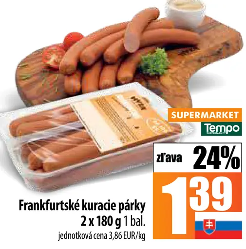 Frankfurtské kuracie párky