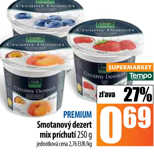 Premium Smotanový dezert mix príchutí