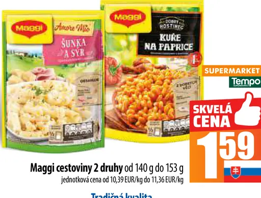 Maggi cestoviny Šunka a syr Kure na paprice