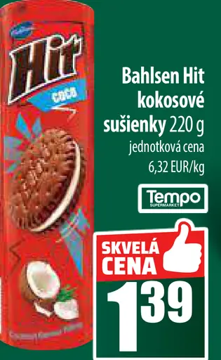 Bahlsen Hit kokosové sušienky