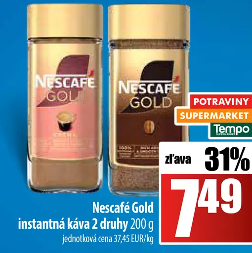 NESCAFÉ GOLD, instantná káva