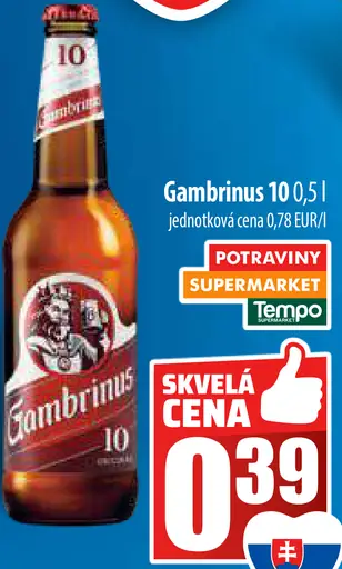 Gambrinus plechovka