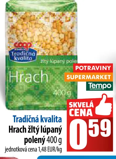 Tradičná kvalita Hrach žltý