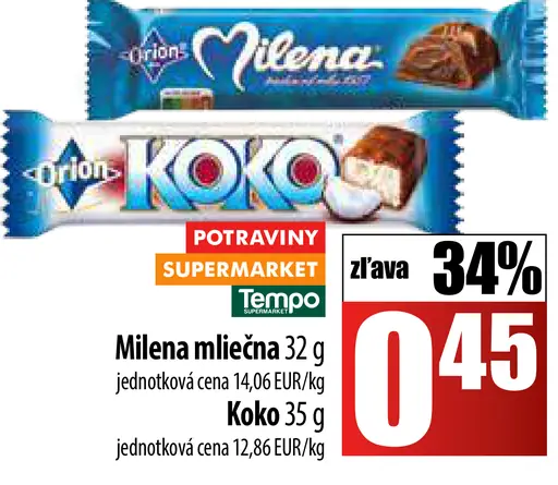 Milena mliečna Koko