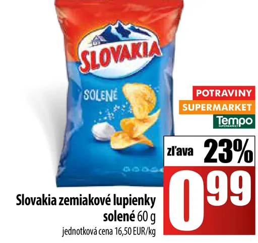 Slovakia zemiakové lupienky solené