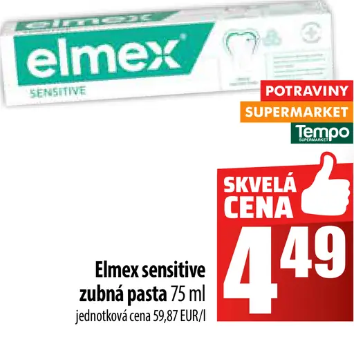 Elmex zubná pasta Sensitive