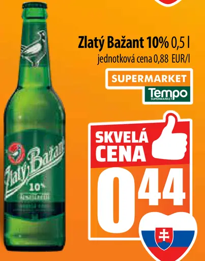 Zlatý Bažant Pivo plechovka