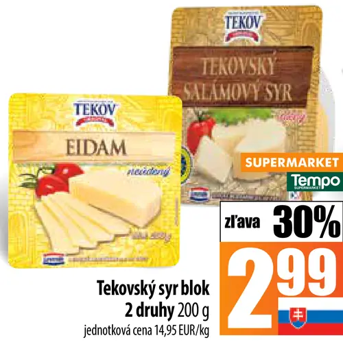 Tekovský syr blok