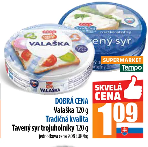 Valaška Tavený syr trojuholníky