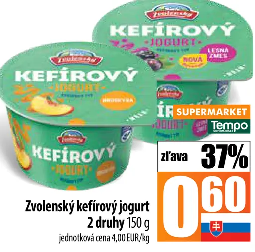 Zvolenský kefírovy jogurt