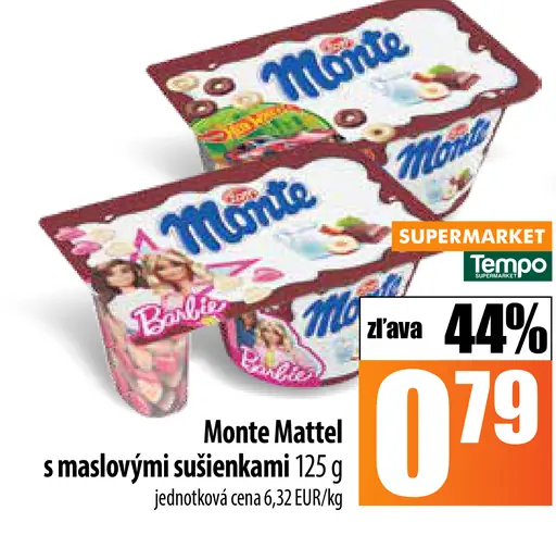 Monte Mattel s maslovými sušienkami
