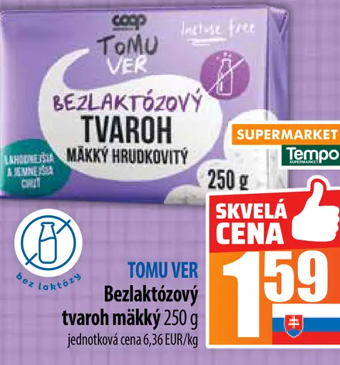 Coop Tomu Ver bezlaktózový tvaroh