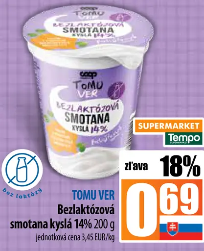 Smotana kyslá 10% Coop