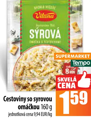 Cestoviny so syrovou omáčkou