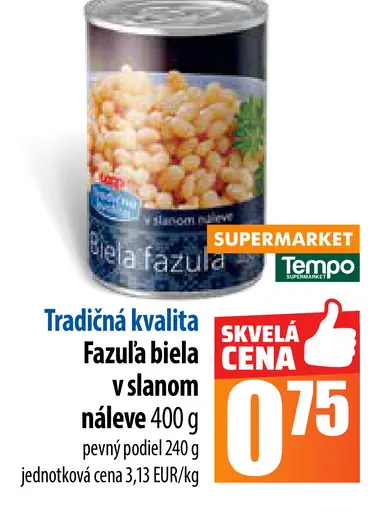 Fazuľa biela v slanom náleve