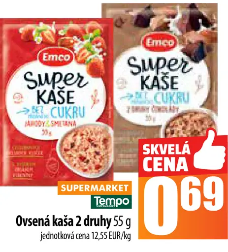 Emco Ovsená kaša rôzne druhy