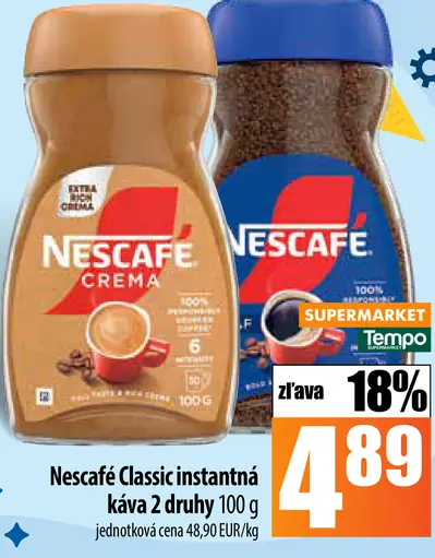 Nescafé Classic instantná káva 2 druhy