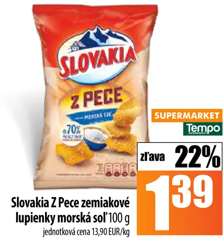 Slovakia Kotlíkové zemiakové lupienky morská soľ